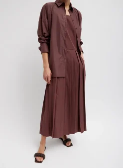Online Tibi Italian Sporty Nylon Overall Dress Cinnamon