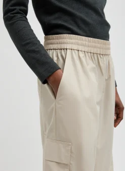 Outlet Tibi Italian Sporty Nylon Wide Leg Pull On Pant Ash