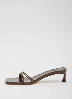 Discount Tibi Jim Naplack Sandal Brown