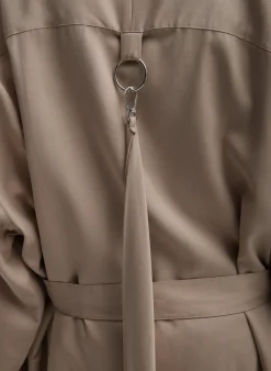 Discount Tibi Lancaster Trench Stone