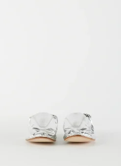 Clearance Tibi Metallic Mikhail Flat Silver