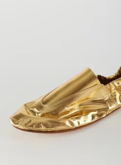 Clearance Tibi Metallic Mikhail Flat Gold