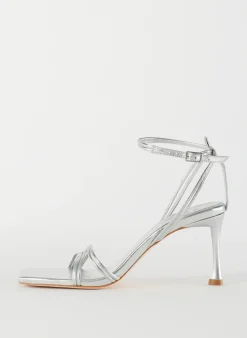 Hot Tibi Metallic Nappa Guy Sandal Silver