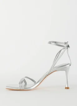 Hot Tibi Metallic Nappa Guy Sandal Silver