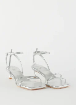 Hot Tibi Metallic Nappa Harper Sandal Silver