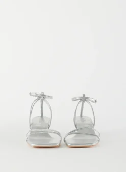 Hot Tibi Metallic Nappa Harper Sandal Silver