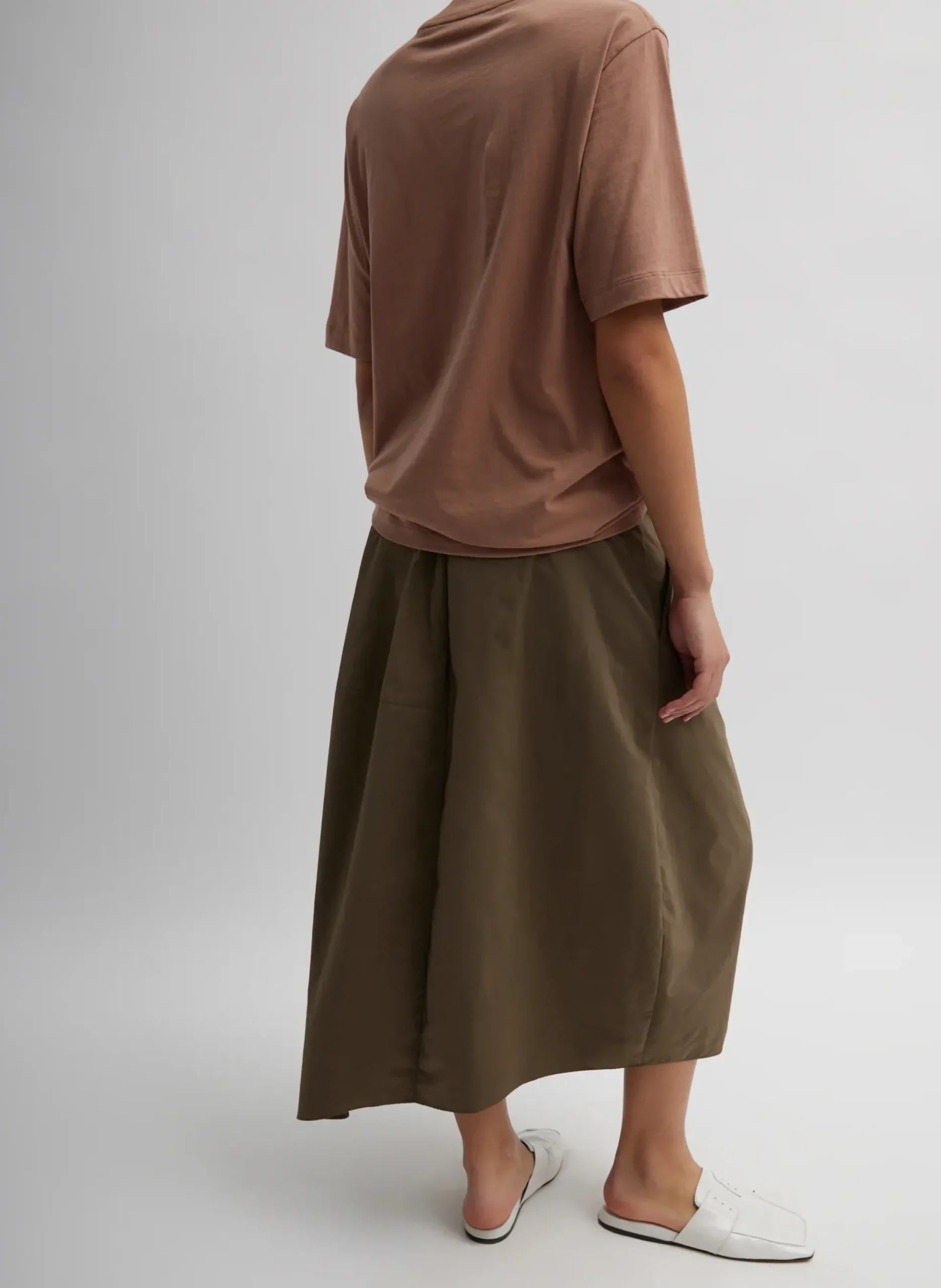 Outlet Tibi Mock Neck Unisex T-Shirt Butterscotch