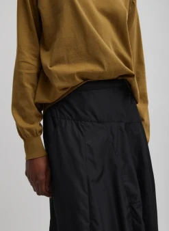 Best Tibi Nylon Asymmetrical Balloon Skirt Black