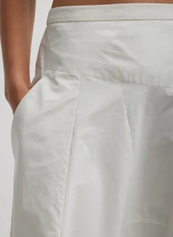 Discount Tibi Nylon Asymmetrical Balloon Skirt White