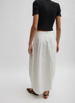 Discount Tibi Nylon Asymmetrical Balloon Skirt White
