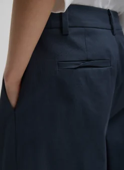 Online Tibi Oliver Cotton Stretch Tricotine Stella Pant Slate Blue