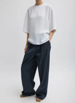 Online Tibi Oliver Cotton Stretch Tricotine Stella Pant Slate Blue