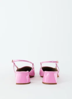 Discount Tibi Patent Leather Oscar Slingback Baby Pink