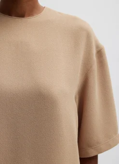 Tibi Pebble Sable Easy T-Shirt Granola