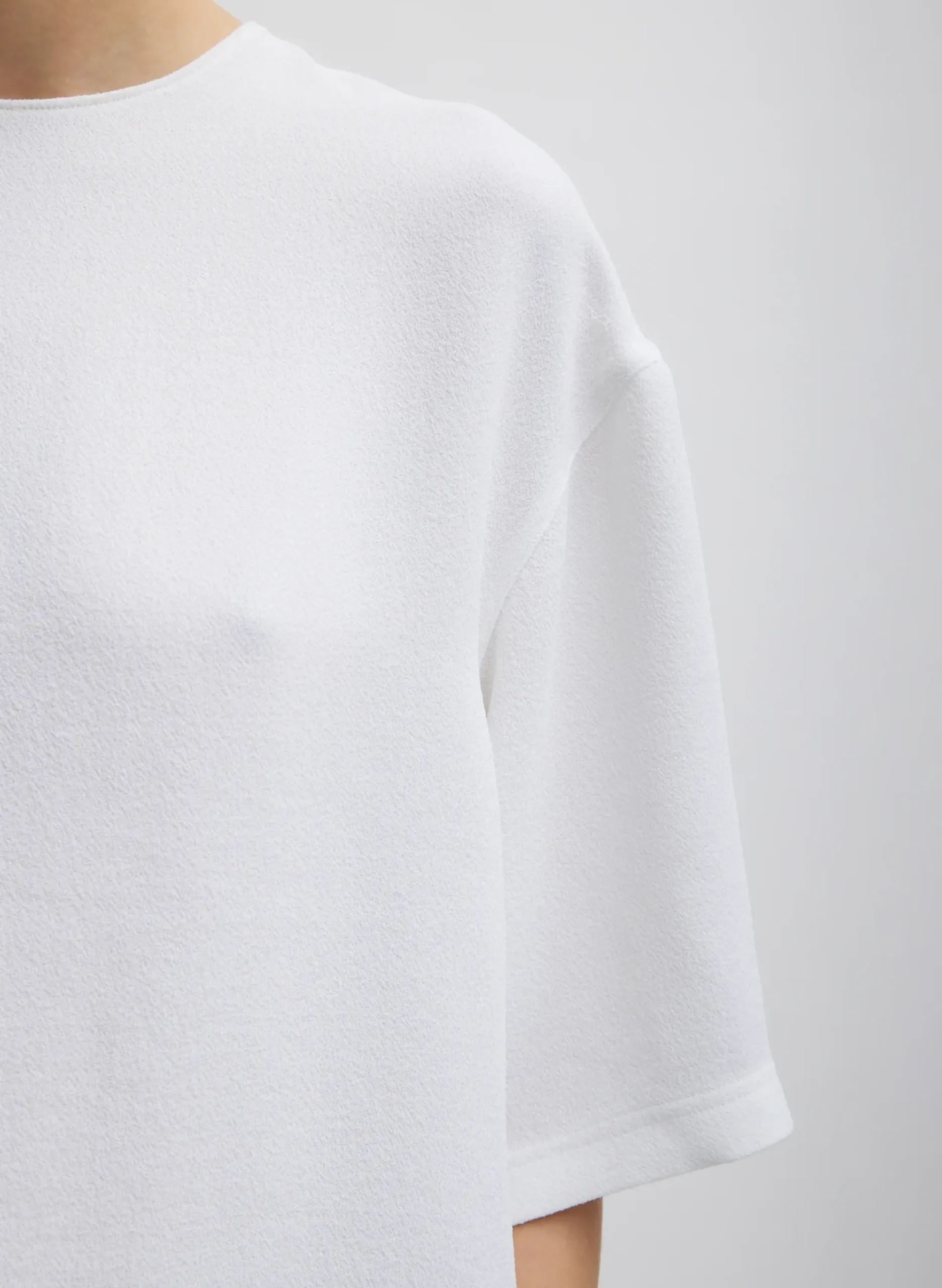 Sale Tibi Pebble Sable Easy T-Shirt White