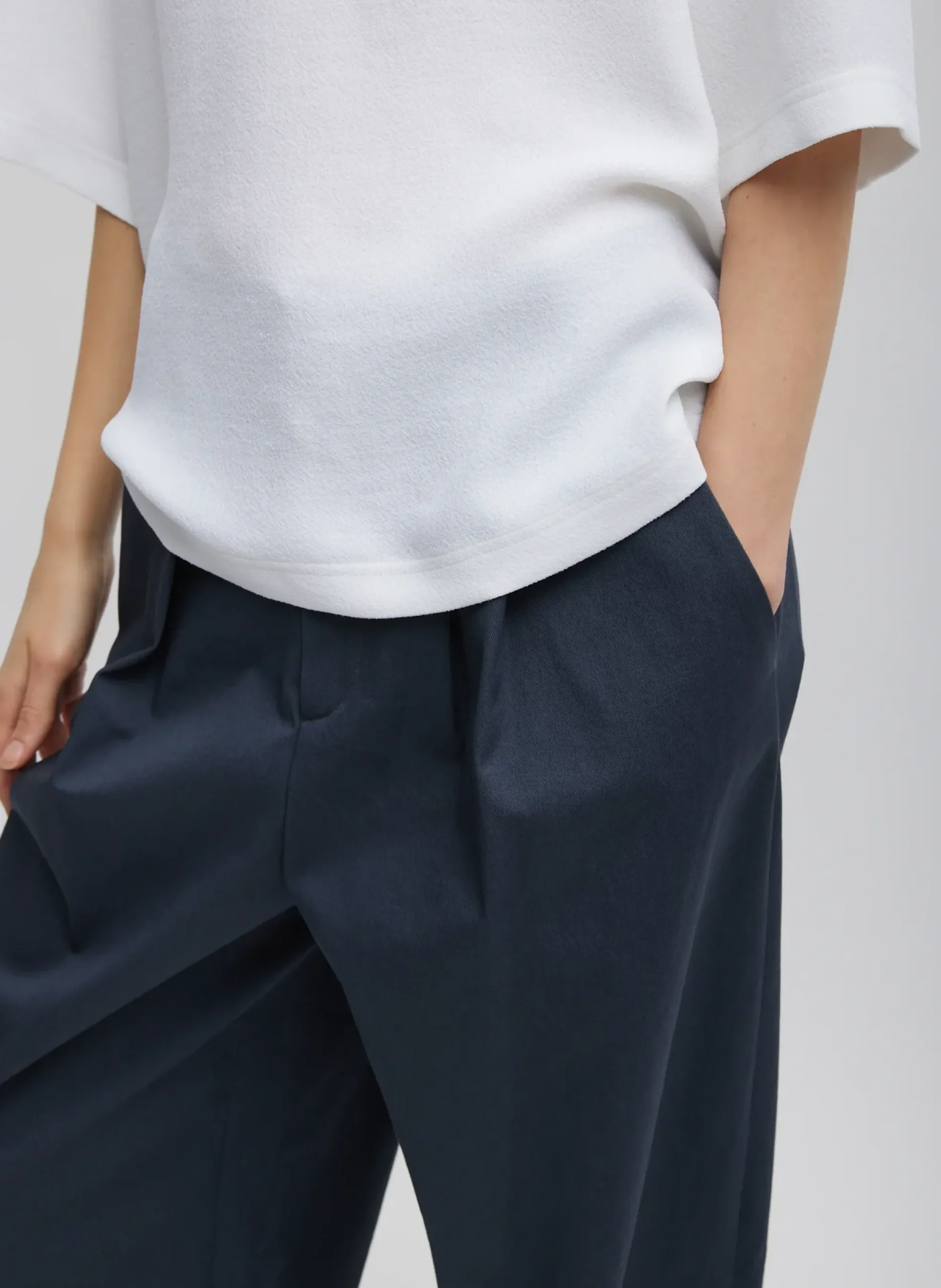 Sale Tibi Pebble Sable Easy T-Shirt White