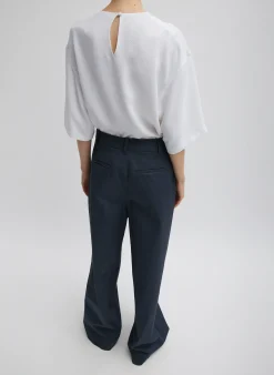 Sale Tibi Pebble Sable Easy T-Shirt White