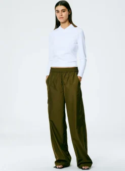 Online Tibi Perfect Shrunken V-Neck T-Shirt White