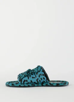 Tibi Pony Hair Calf Print Beryen Sandal Baby Blue