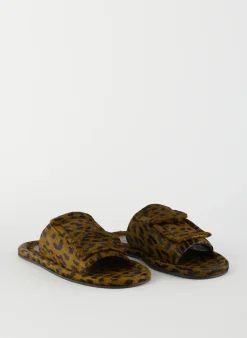 Sale Tibi Pony Hair Calf Print Beryen Sandal Olive Green