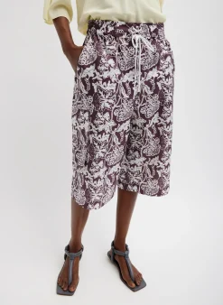 Best Tibi Recycled Nylon Batik Cargo Short Cinnamon Multi