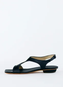 Best Tibi Rubin Satin Sandal Navy