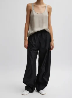 Outlet Tibi Silk Habutai Tank Top Light Stone