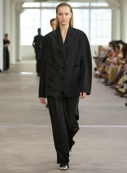 Tibi Silk Nylon Liam Blazer Black