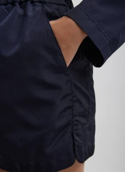 Clearance Tibi Silk Nylon Pull On Shorts Navy