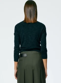Sale Tibi Skinlike Mercerized Wool Shrunken Polo Charcoal