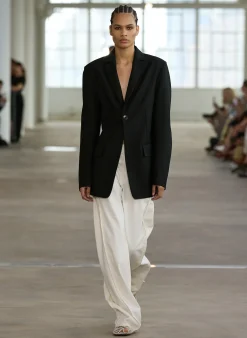 Hot Tibi Spring Denim Tuck Jean White
