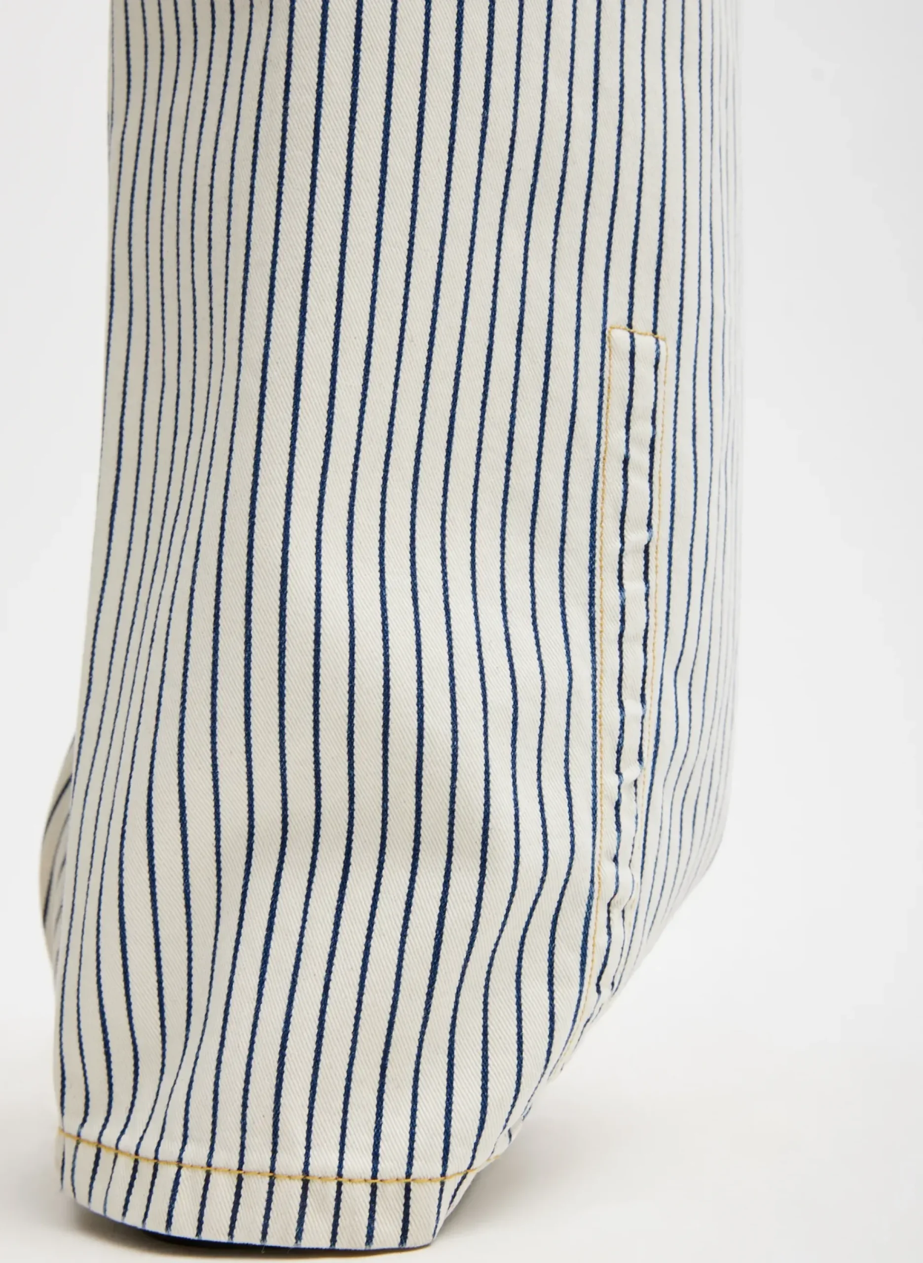 Online Tibi Stone Washed Striped Denim Sid Jean Navy Multi