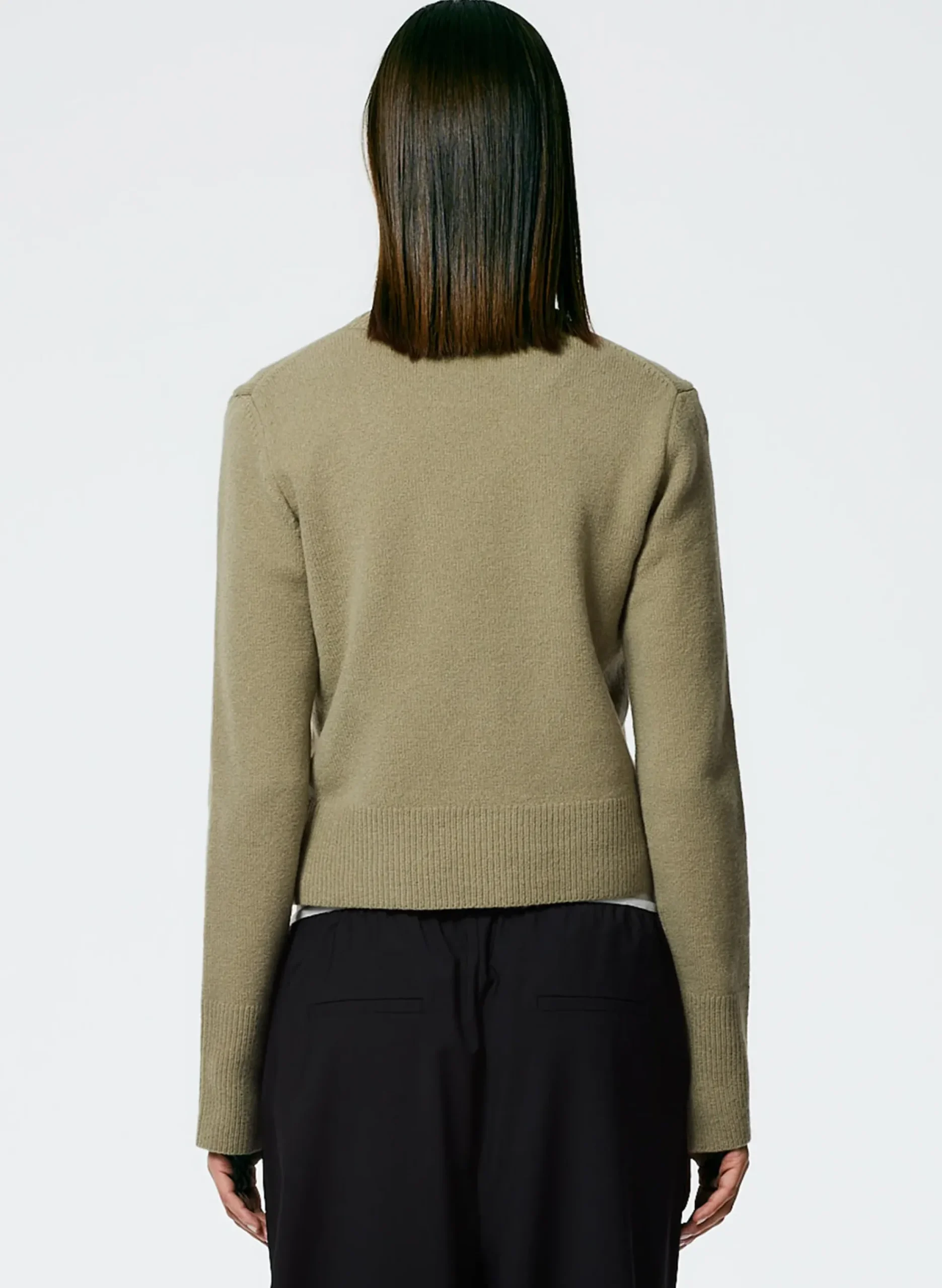 Sale Tibi Stretch Cashmere Crewneck Pullover Chicory