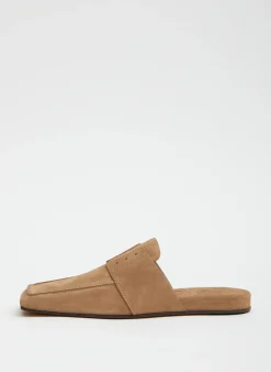 Sale Tibi Suede Granger Slide Tan