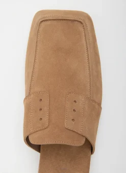 Sale Tibi Suede Granger Slide Tan