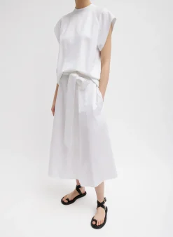 Sale Tibi Summer Sweatshirting Sleeveless Easy Top White