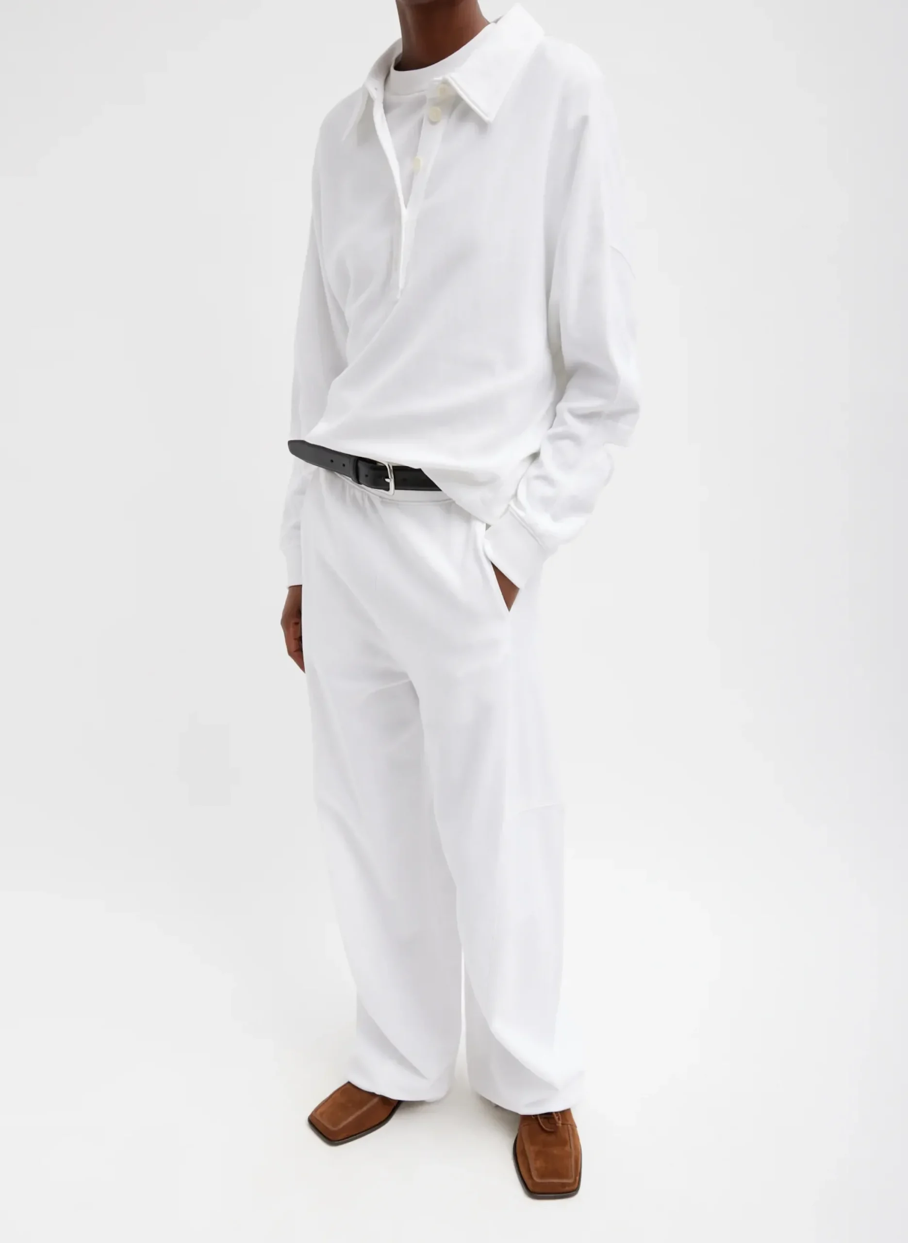 Discount Tibi Summer Sweatshirting Winslow Pant White