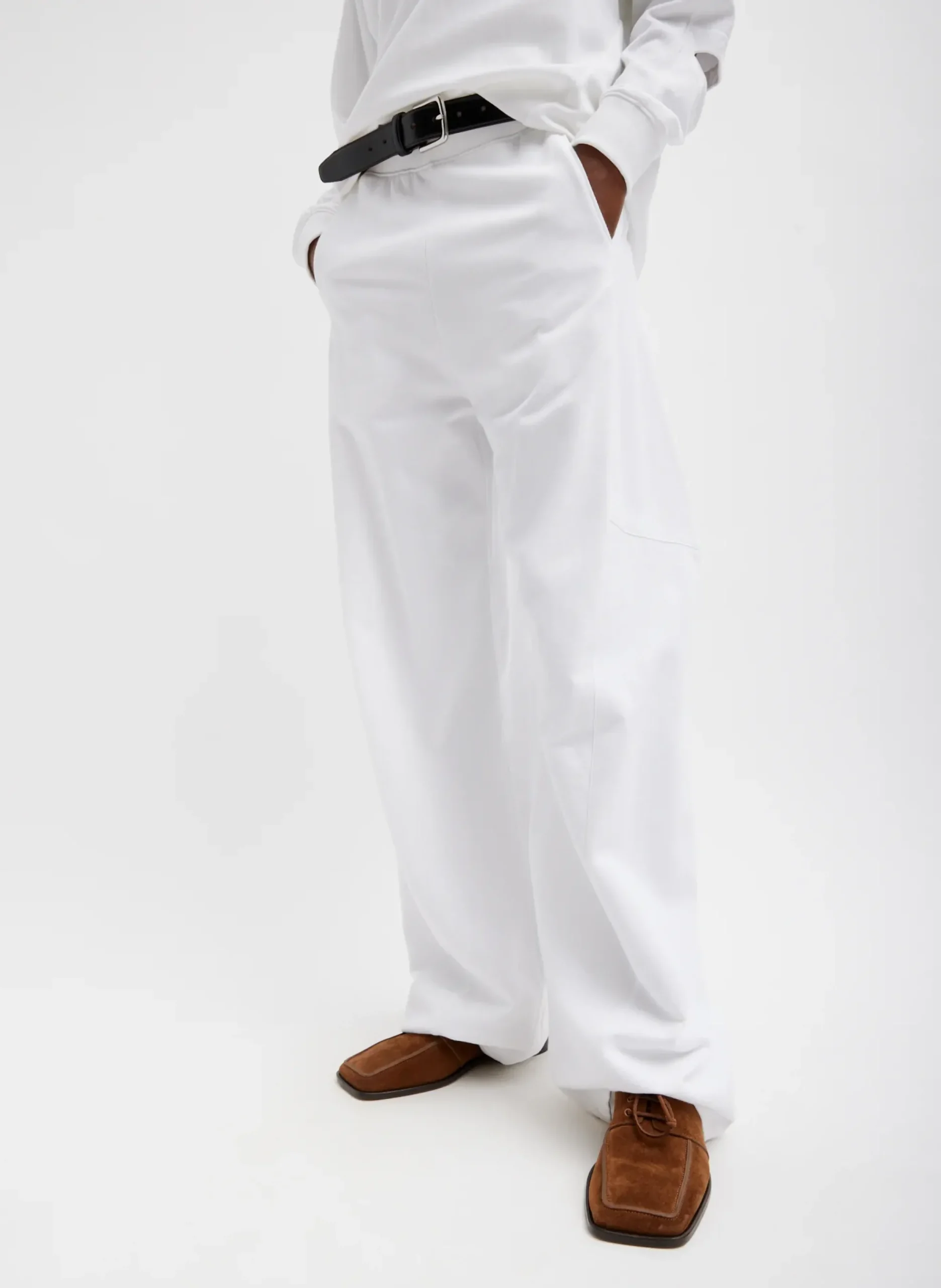 Discount Tibi Summer Sweatshirting Winslow Pant White