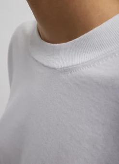 Tibi Super Fine Gauge Perfect Men's Pullover White
