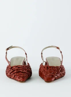 Sale Tibi Textu Victor Slingback Red