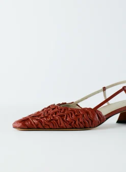 Sale Tibi Textu Victor Slingback Red
