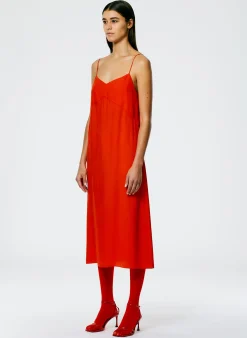 Hot Tibi The Slip Dress Red