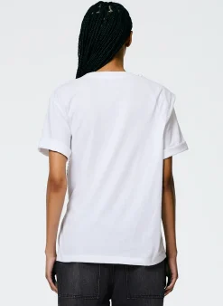 Sale Tibi Tie T-Shirt White