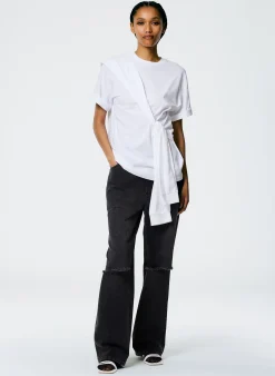 Sale Tibi Tie T-Shirt White