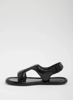 New Tibi Tom Naplack Sandal Black