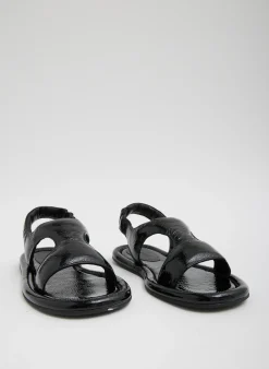 New Tibi Tom Naplack Sandal Black