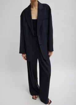 Hot Tibi Tropical Wool Liam Blazer Navy