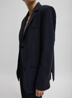 Hot Tibi Tropical Wool Max Blazer Navy
