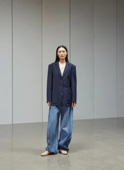 Hot Tibi Tropical Wool Max Blazer Navy