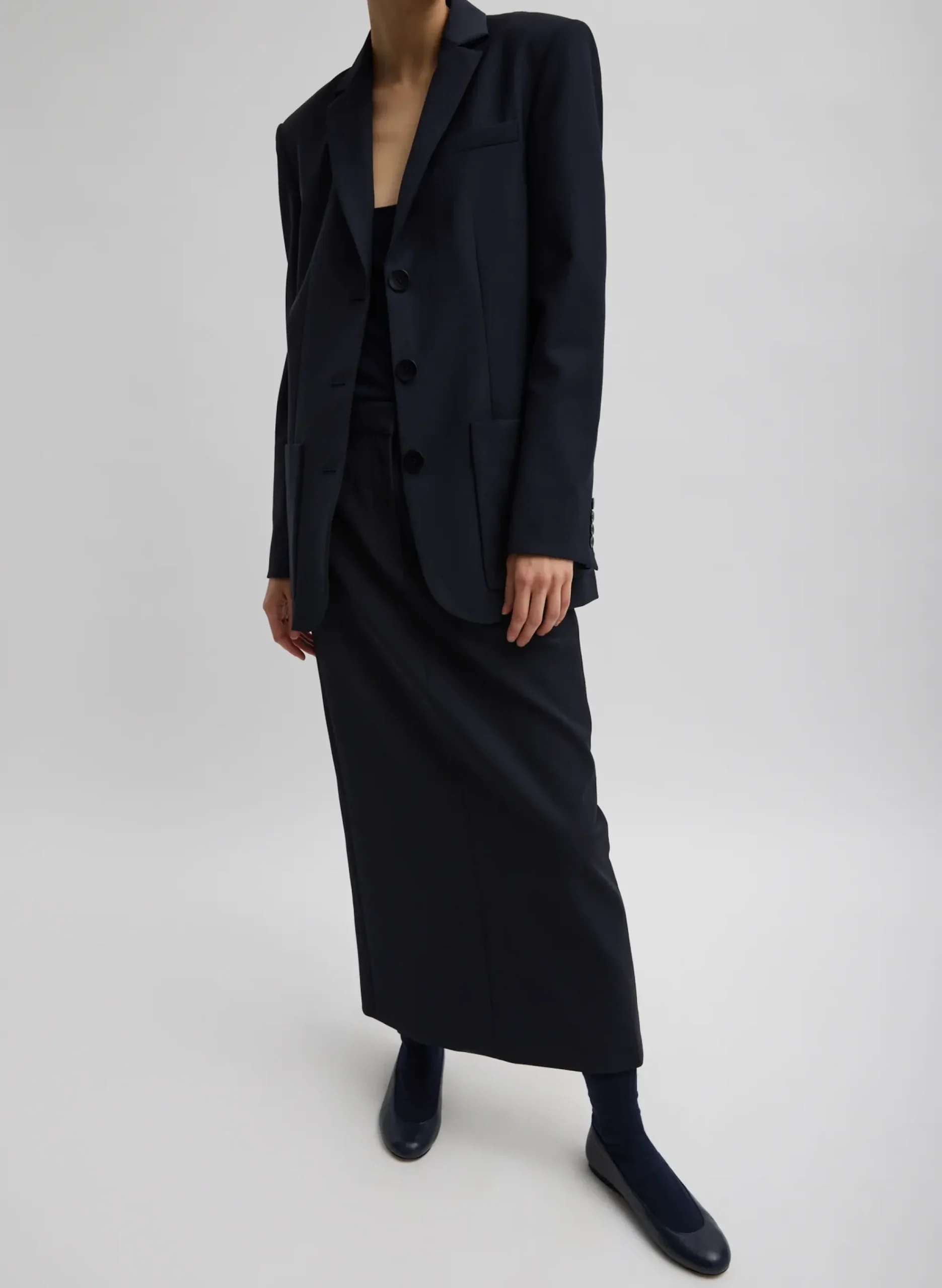 Hot Tibi Tropical Wool Max Blazer Navy